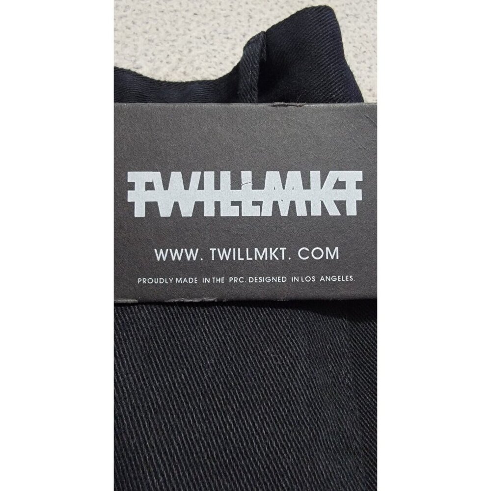 TwillMkt Black Pants Buckle Straps Flat Front Zipped Hem Size 32 NWT - Picture 8 of 11